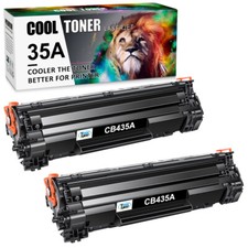 2 PACK CB435A 35A Laser Toner Cartridge For HP LaserJet P1005 P1006 P1008 P1009 picture