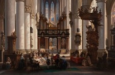 Landscape painting classic art interior pillar belgium Custom Gaming Mat Desk picture