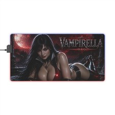 LED Mouse Pad Vampirella RGB Gaming Desk Mat Keyboard Mat PC Gamer Gift picture