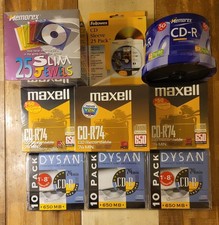 NEW VINTAGE Lot of CD-R Recordable CDs, Memorex Jewel Cases and CD Sleeves picture