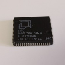 AMD N80L286-10/S 10MHz 80286 CPU Processor PLCC Vintage Untested picture