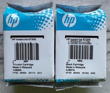 Set of 2 HP Instant Ink 67/305 Ink Cartridges – Black (6BQ) & Tri-Color (6BP) picture