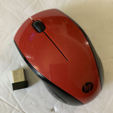 HP X3000 USB RECEIVER 1200DPI OPTICAL WIRELESS MOUSE RED 793601-001 792941-001 picture