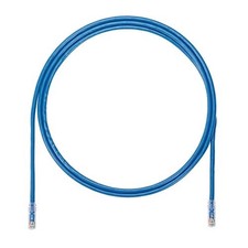 LOT of 120, Panduit UTP6A10BU Category-6A Clear Boot Patch Cord, 10 Feet, Blue picture