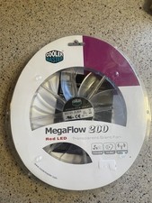 Cooler Master MegaFlow 200 Red LED Transparent Silent Fan 110 CFM 19 dBA 30k HRS picture