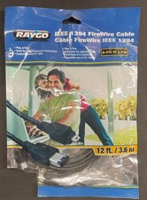 RAYGO 12ft IEEE-1394 Firewire 6-Pin Male to 4-Pin Male Cord Data Black picture