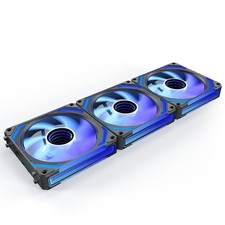 120mm RGB Case Fans with Infinity Mirror, 2000 RPM, 68.5 CFM, PWM, 3-Pack picture
