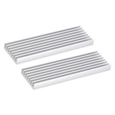2Pcs M.2 SSD Heatsink Cooler with Thermal Pad 70x22x6mm, White picture