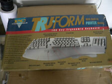 VINTAGE ADESSO TRUFORM NATURAL KEYBOARD WITH POINTER 1996 YR. 105 KEY PC DOS era picture