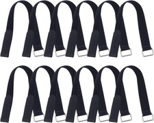 12 Pcs 18x1 Inch Adjustable Hook and Loop Fastening Nylon Strap with Buckle picture