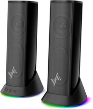 Computer Speakers for Desktop PC, Immersive Sound with RGB Lights, USB/USB-C Pow picture