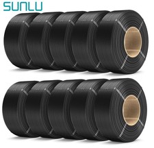 10*1KG SUNLU PETG Refill Filament 3D Printer 1.75mm Toughness Eco-Friendly Black picture