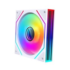 Prism4 Ultra 120mm ARGB PC Case Fan - Dual Infinite Mirror, Ultra White Reverse picture