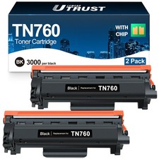 TN760 Toner Replaced for Brother HL-L2350DW 2-Pack picture