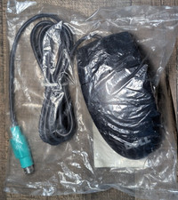 Dell PS/2 Mouse Wired Black w/2-Button H2993  Mechanical Ball Genuine NEW picture