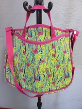 Lilly Pulitzer Neoprene Laptop Tote Satchel Messenger Bag Elephants 11 x 16 picture