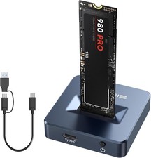 ACASIS 10Gbps USB C NVMe & SATA M.2 SSD Docking Station Tool-Free Gray picture
