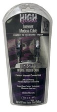 BELKIN HIGH SPEED INTERNET MODEM CABLE 15' 24k GOLD-PLATING F3L900-15-ICE-S picture