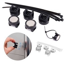 5PCS Black Magnetic Cable Zip Tie Mount Base Wire & Clips Management Base Holder picture