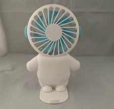Small Blue Fan Portable Handheld Cartoon Body Desktop Laptop No USB Charge Cable picture