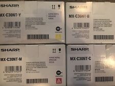 Genuine Sharp MXC30NTY MXC30NTC MXC30NTY & MXC30NTB CYMK Set Toners picture