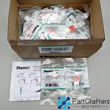 Fits Panduit Giga TX Cat6 jack Red CJ688TGRD BOX OF 50. ！ picture