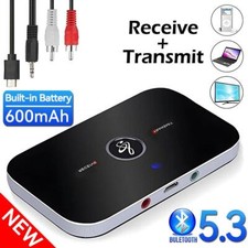 Upgraded Bluetooth5.3 Transmitter Receiver- Rca, 3.5mm Aux, Usb, Wireless Adapte picture