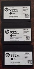 3 Mostly New Genuine HP 932XL Black Ink Cartridges AVG 90% Ink Remaining 2018 picture