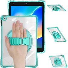 For Apple iPad 10/9/8/7th Gen Rotating Case Clear Full Protection Stand Cover picture