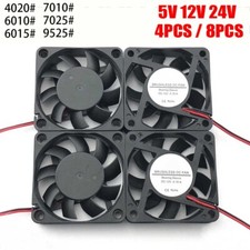 4/8Pcs DC Brushless Cooling Fan 5/12/24V 4/6/7/9cm 2 Pin CPU Computer Fan USA picture
