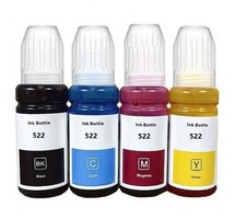 4PK VC Refill Ink Kit Fit Epson 522 Ink Ecotank ET-2720 2800 2803 2400 4800 2850 picture