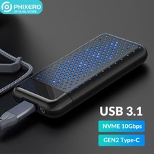 PHIXERO RGB M.2 Nvme SSD Enclosure Reader External USB 3.2 Gen 2 Type C 10Gbps picture