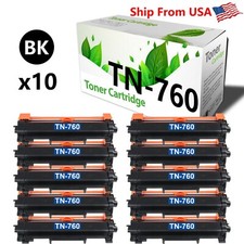 10PACK TN-760 TN760 Toner Cartridge for HL-L2370DW HL-L2350DW DCP-L2550DW picture