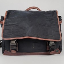 COACH BRIEFCASE LAP TOP COMPUTER TRAVEL LUGGAGE BLACK DARK BROWN LEATHER picture