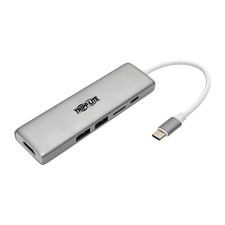 Tripp Lite U442-DOCK10-S USB C Docking Station Silver - USB-A Hub HDMI Micro SD picture