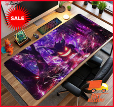 Neon Gengar in Haunted Forest Mouse Pad, Ghost Pokémon Desk Mat HOT379PD picture