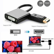 Display Port To DVI Adaptor, 1200PC for PC Laptop (Black) picture