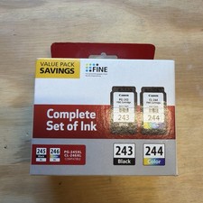 Canon Genuine Complete Set of Ink Fine PG-243 Black + CL-244 Color - Sealed Box picture
