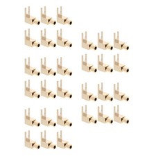 30 PCS 90 Degree Y Spade Fork Banana Female Adapter, Copper Plated Audio picture