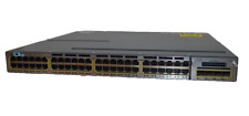 Cisco Catalyst WS-C3750X-48P-S 48-Port PoE Gigabit Network Switch w/ 2x 1100WAC picture