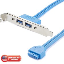 2 Ports USB 3.0 Back Panel To Motherboard 20pin Header Connector Cable Adapter picture