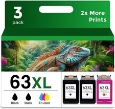 3PK 63 XL 63XL Ink Cartridge for HP Envy 4512 4516 4520 OfficeJet 3830 4650 4654 picture