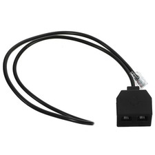 Black Rj9 Phone Cable Adapter Telephone Splitter for Landline Indoor Use picture