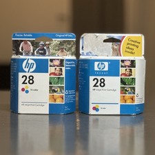 2 Genuine HP 28 Tri-color Inkjet Print Cartridge - Sealed EXP 2006-07 picture