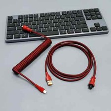 Mechanical Keyboard Aviator Cable Aviation Connector Coiled Type-C USB Cord picture