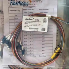 FiberHome LC UPC SingleMode Fiber Optic Pigtail 12 Strand Bundle Fiber 1.5m picture