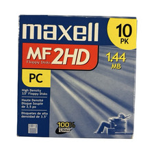 Maxell MF2HD 3.5 Floppy Disks. 1.44MB High Density Vintage PC ***Only 8 Discs*** picture