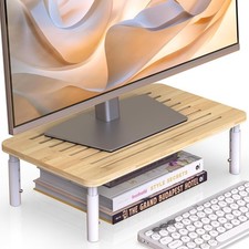 Monitor Stand Riser, 4 Adjustable Height, Laptop Stand with Airflow Vents, De... picture