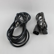 Lot of 2 Computer Power Cables Used Untested picture