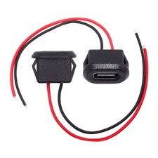 DIY OEM Type-C USB-C Female Socket to 2Pin Open Cable Latch Mount Type 5V Power picture